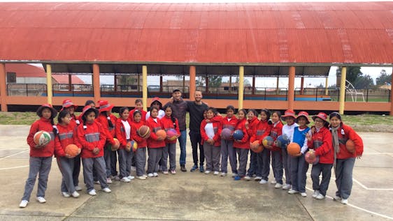 Basketball team at the local school.