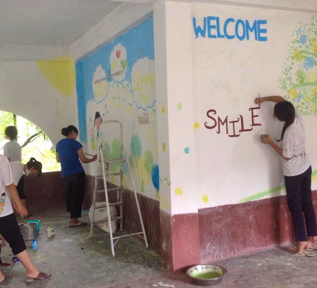 Repainting And Renovation Of School Volunteer In India 2024   Painting 