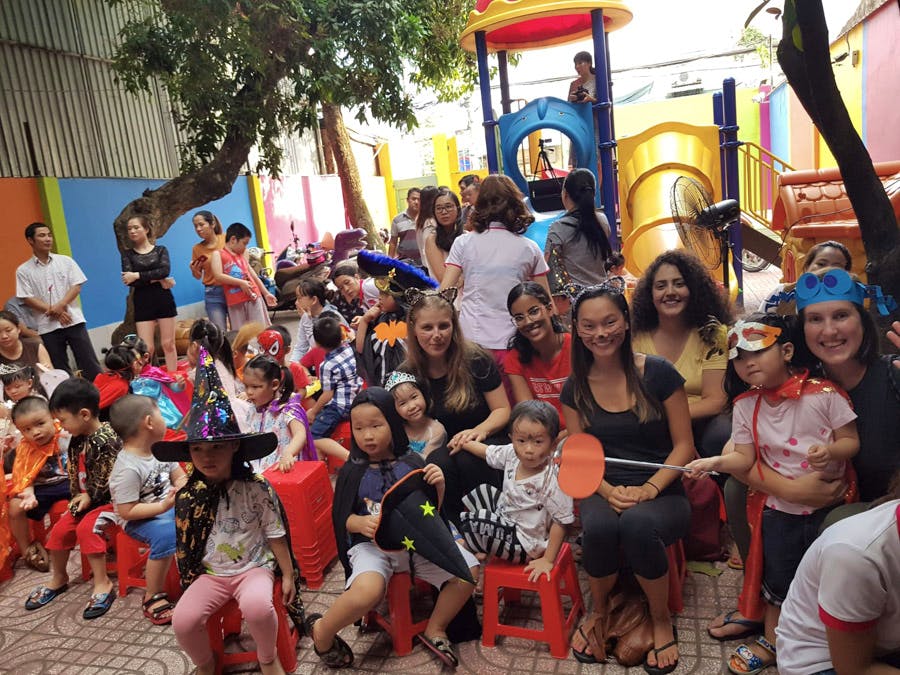 Assistant In Local Kindergartens Volunteer In Vietnam 2024   School Party   Group Photo Ho Chi Minh 