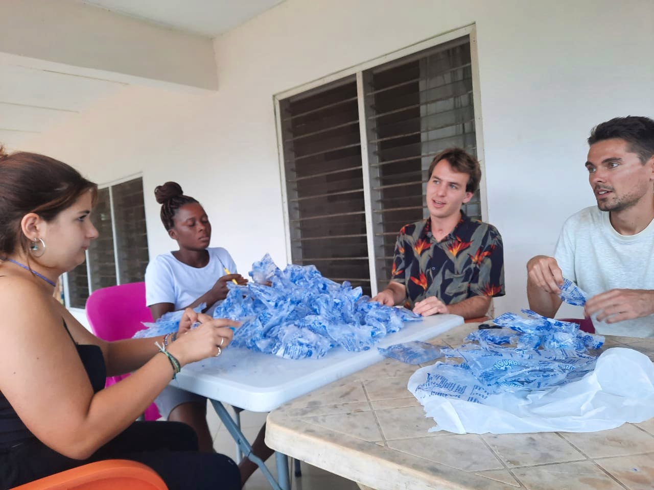Volunteers on a community litter pick