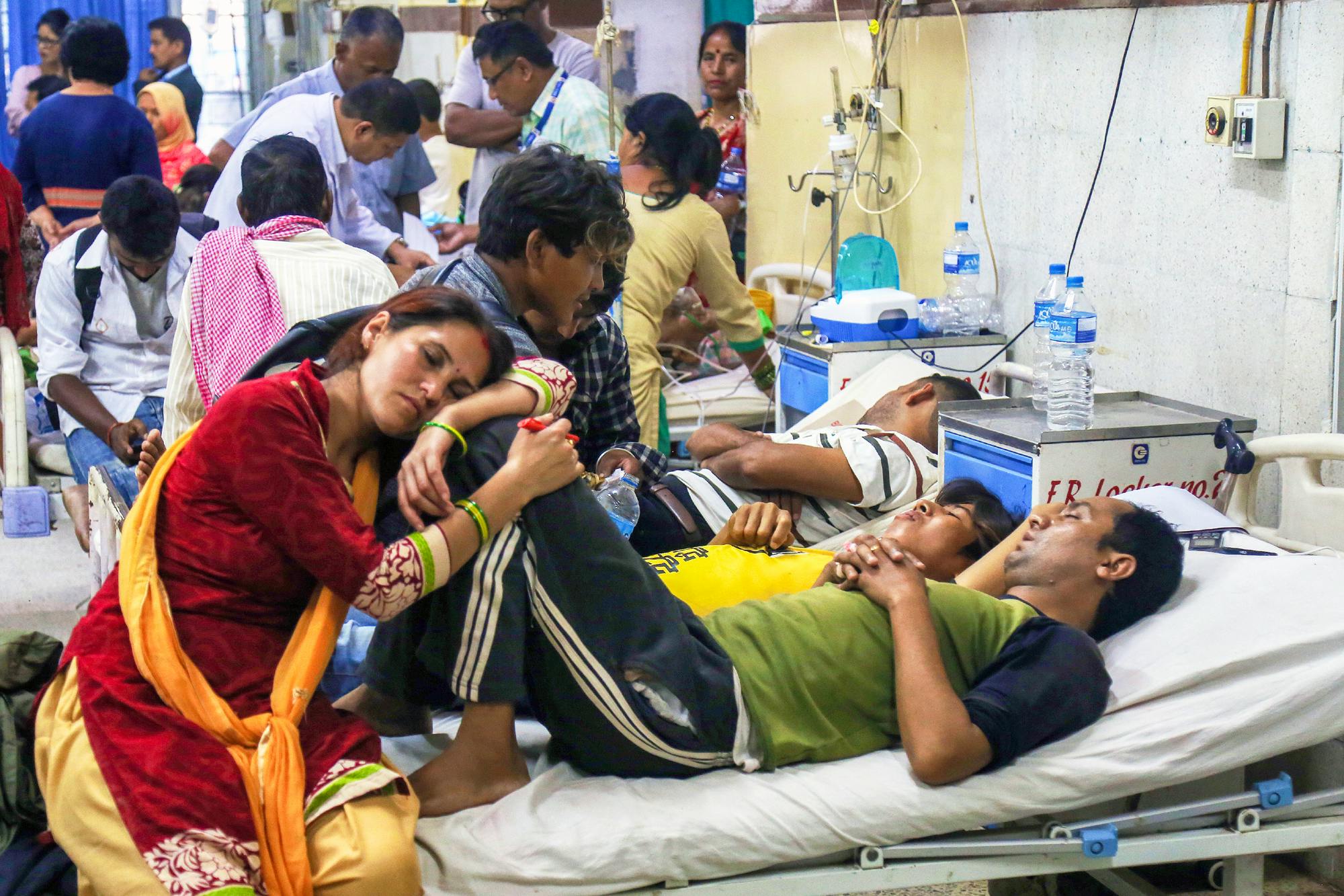 a typical emergency sign in Nepal oldest Bir hospital 