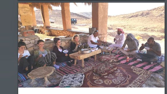 Our volunteers in action meeting bedouin community members, learning about water conservation and endemic plants.
