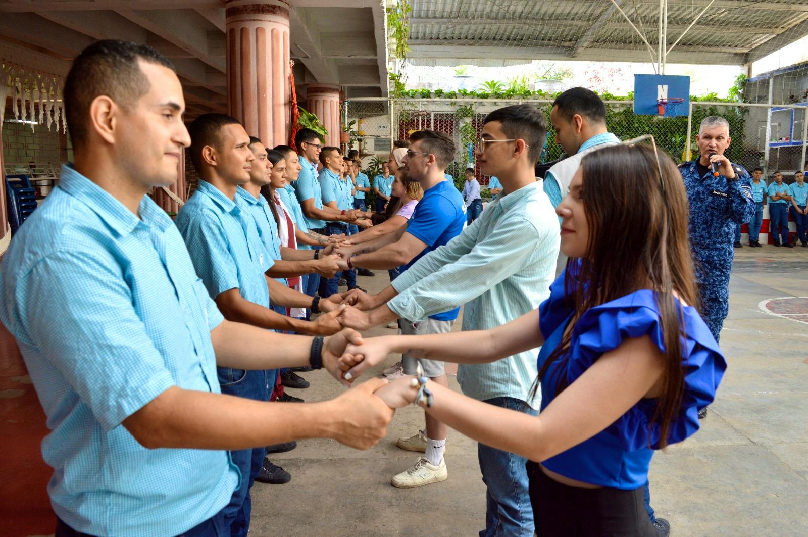 Some of our Volunteers in one of the sessions with the prisoners. 