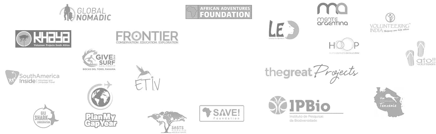 Logos of various volunteer organizations