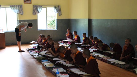 Volunteer with Buddhist Monks Monastery Teaching Support