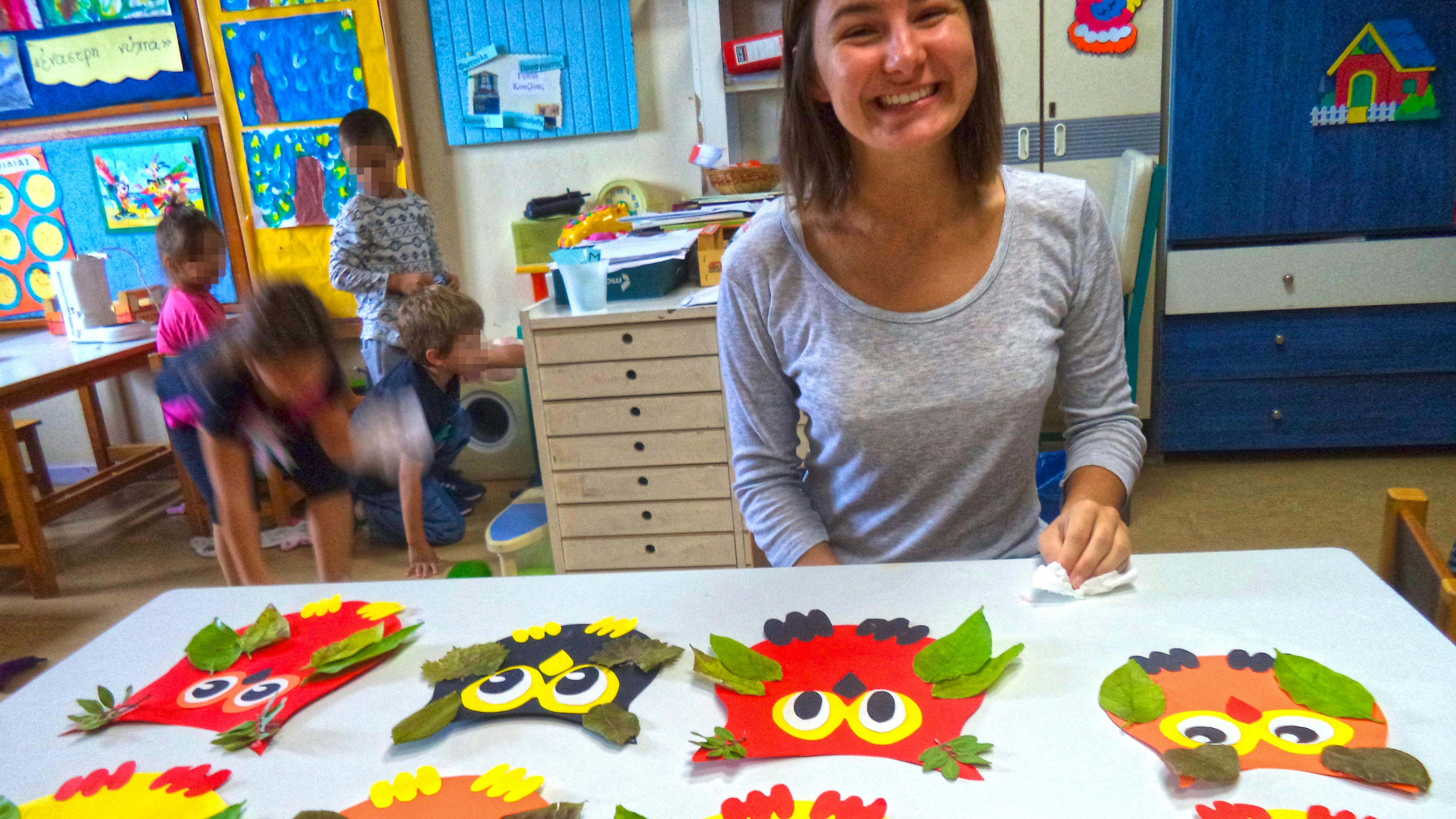 Admiring a new batch of decorations!