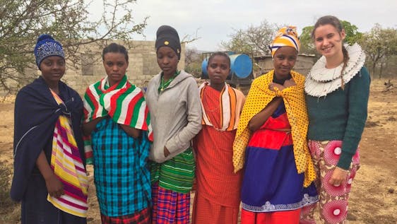 Visiting one of the supported Maasai Womens's Groups