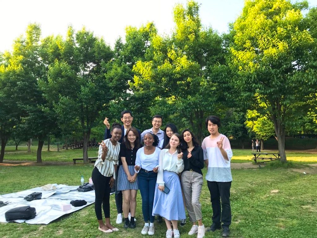 Volunteers during activities 