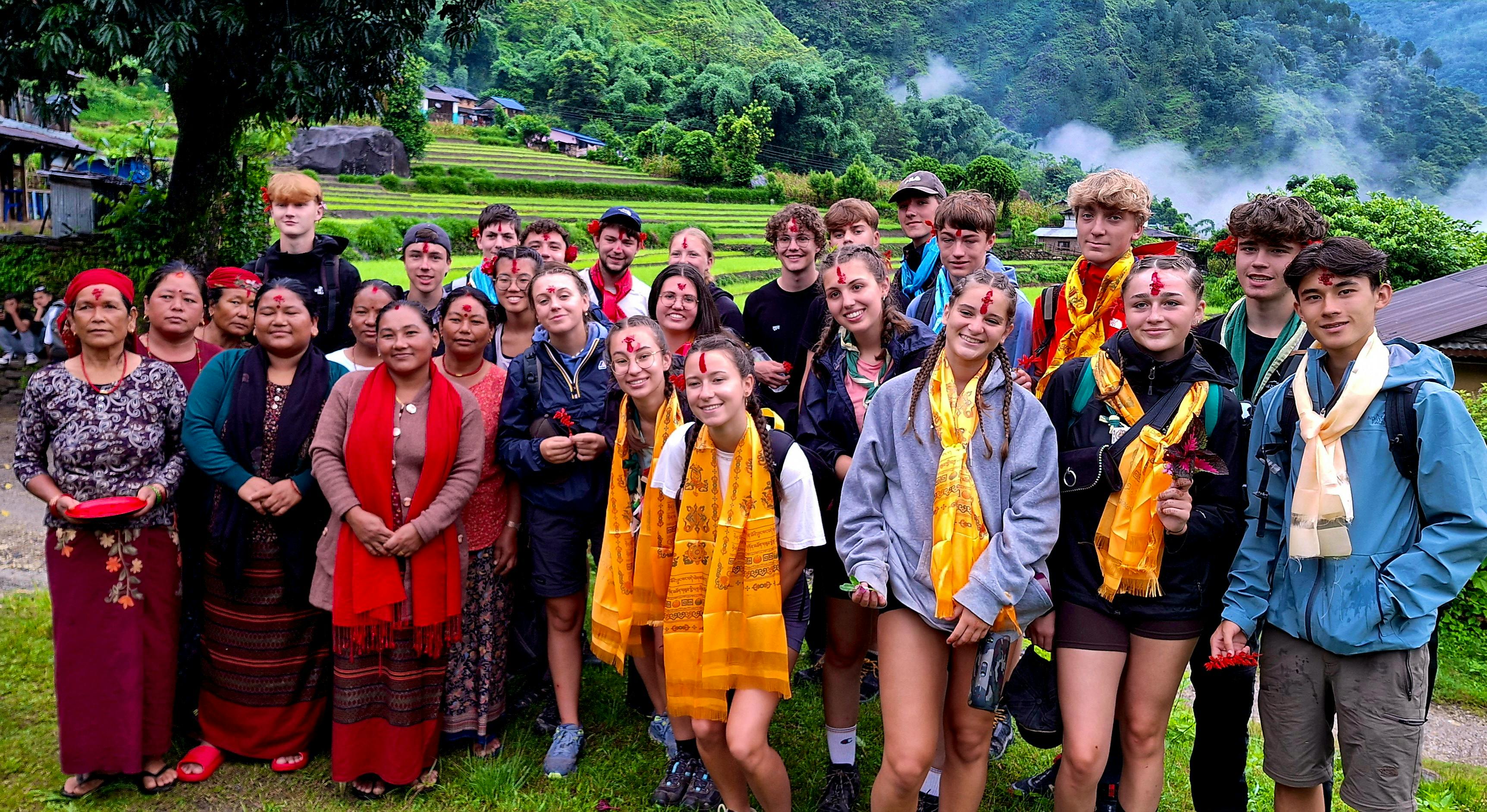 22 Volunteer  staying with family in Lamjung from Belgium 