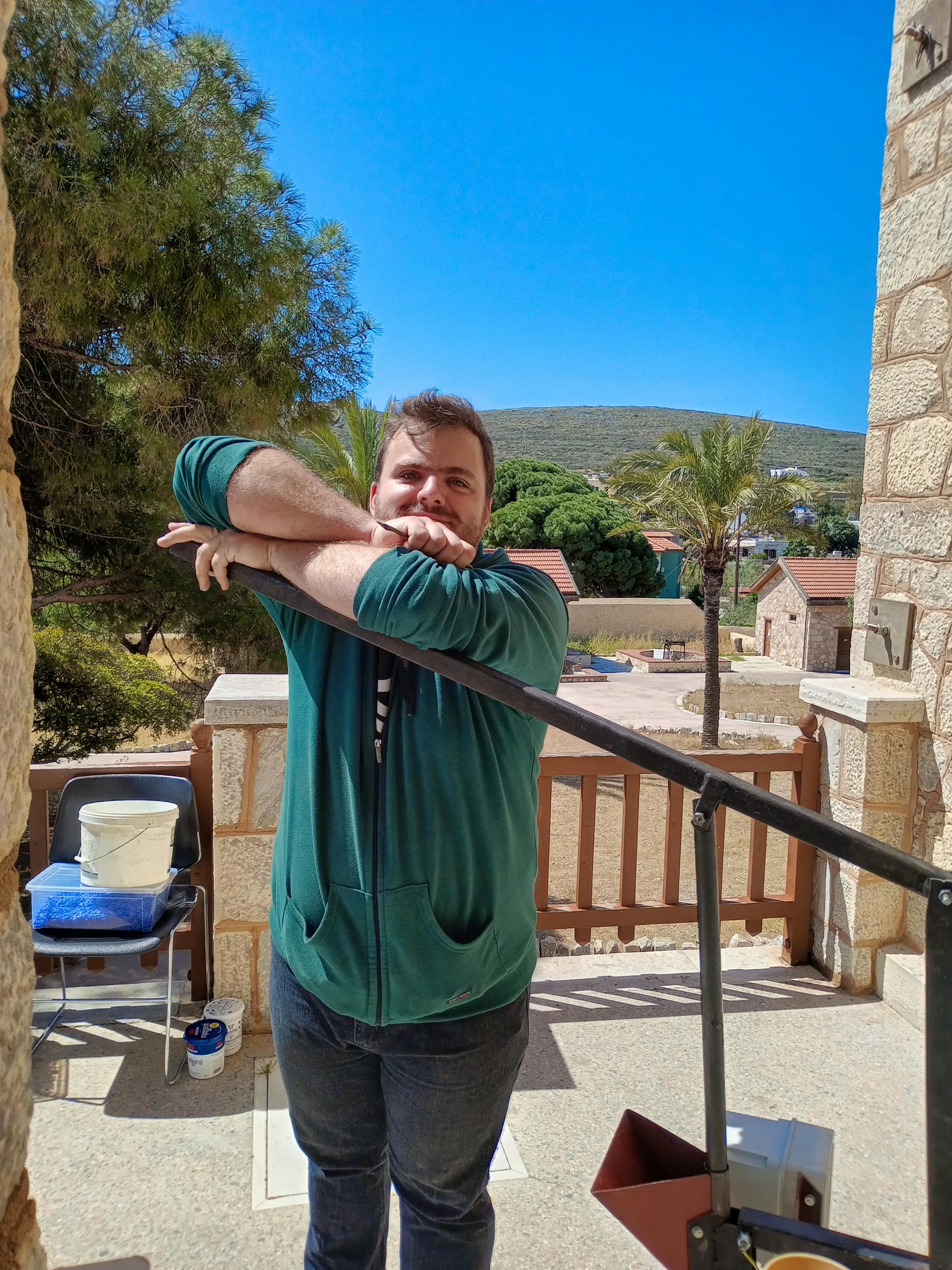 Andrianos during a Precious Plastic Syros workshop